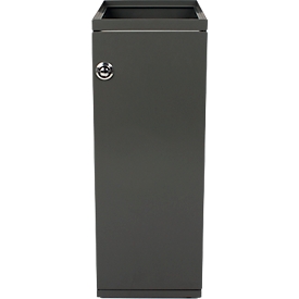 V-Part Système modulaire de tri des déchets, acier peint époxy, pieds réglables, L 263 x P 335 x H 700 mm, 55 litres, gris