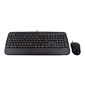 V7 CKU300DE - Tastatur-und-Maus-Set - USB - QWERTZ - Deutsch - Schwarz