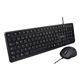 V7 CKU350DE - Tastatur-und-Maus-Set - USB - QWERTZ - Deutsch - Schwarz