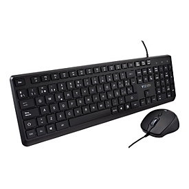 V7 CKU350ES - Tastatur-und-Maus-Set - USB - QWERTY - Spanisch - Schwarz