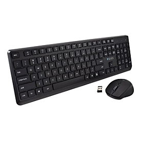 V7 CKW350US - Tastatur-und-Maus-Set - 100% - full size - kabellos - 2.4 GHz