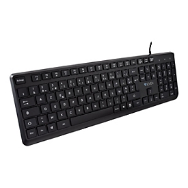 V7 KU350FR - Tastatur - USB - AZERTY - Französisch - Schwarz