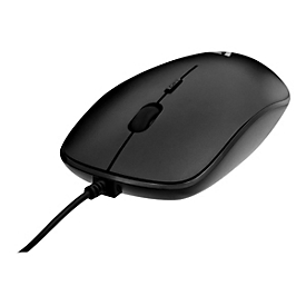 V7 MU200-1E - Low Profile - Maus - USB - Schwarz