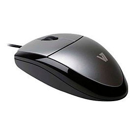V7 MV3000 full sized Plug & Play USB optical LED mouse - Maus - optisch - 3 Tasten - kabelgebunden - USB