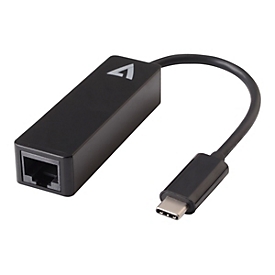 V7 - Netzwerkadapter - USB-C - 1GbE - Schwarz