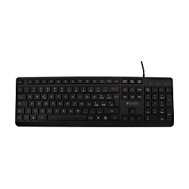 V7 Pro KU350DE - Tastatur - full size - USB - QWERTZ - Deutsch