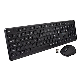 V7 - Tastatur-und-Maus-Set - kabellos - 2.4 GHz - QWERTY - GB