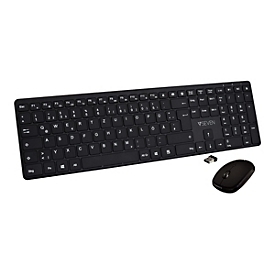 V7 - Tastatur-und-Maus-Set - Slim - kabellos - Bluetooth, 2.4 GHz - QWERTZ