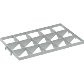 Vakindeling FW 1191-2 boven, PE-HD, grijs