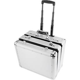 Valise multifonctions Challenger ALUMAXX, avec poignée et roulettes, 2 compartiments, argent