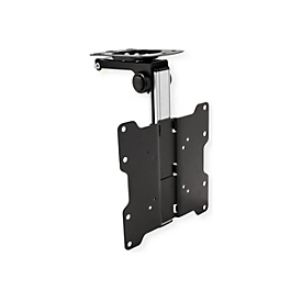 VALUE Befestigungskit (Deckenmontage) - für flat panel / LCD display - faltbar, bis zu 20 kg - Metall - Schwarz - Bildschirmgröße: 43.2-94 cm (17"-37")