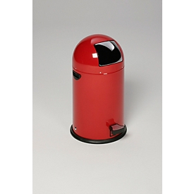 VAR afvalemmerstandaard, 22 l, met voetpedaal, rood, 5,4 kg, metalen handvat, stalen binnenemmer