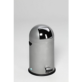 VAR Müllsackständer, 22 l, mit Fußpedal, silber
