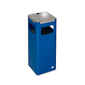 VAR Poubelle de tri WSG 25R, 22 l, seau intérieur en acier, poignée métallique, bleu
