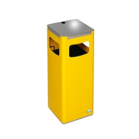 VAR Poubelle de tri WSG 25R, 22 l, seau intérieur en acier, poignée métallique, jaune