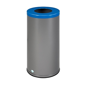 VAR Poubelle de tri WSG 70, 70 l, poignée en aluminium, 8 kg, sur pied, bleu RAL 5010
