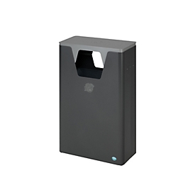 VAR Poubelle de tri WSG 82, 60 l, acier, revêtement fer micacé, poignée aluminium, argent  