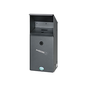 VAR Wandascher EZS 1, Inhalt 3,7 l, Stahl-Inneneimer, Gewicht 3,5 kg, eisenglimmer beschichtet