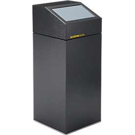 VAR Wertstoffsammelgerät WSG 55 E, 55 L, verzinktes Stahlblech, pulverbeschichtet, selbstschliessend, silber