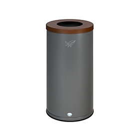 VAR Wertstoffsammelgerät WSG 70, 70 l, Aluminium-Griff, 8 kg, freistehend, braun RAL 8014