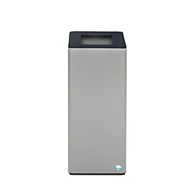 VAR Wertstoffsammelgerät WSG Quadro 79, 70 Liter, silber beschichtet, anthrazit RAL 7021