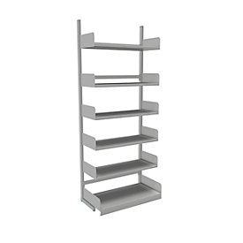Variabo Freiarmregal, Grundfeld, einseitig, 400 mm Fachbodentiefe, 1000x2500 mm