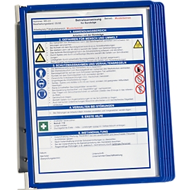 Vario Wall 5 soporte de pared SET incl. expositores, azul