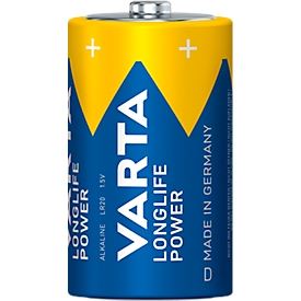 VARTA batterijen Longlife Power, spanning 1,5 V, bijzonder lange levensduur, Mono D, 2 stuks