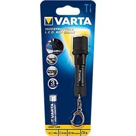 Varta LED torch Indestructible Key Chain, 1AAA batteries, 12 lumen