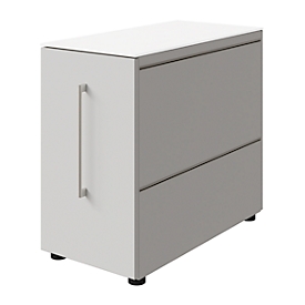 Vast ladeblok SOLUS PLAY, met uittrekcompartiment, aanbouw rechts, diepte 400 mm, wit