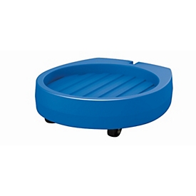 Vatenroller, polyethyleen , B 720 x D 800 x H 225 mm, voor stalen vaten van 200 l, kunststof vaten van 220 l, tot 300 kg