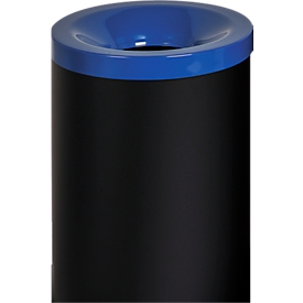 Veiligheidsafvalbak Grisu Color, 50L, zwart/blauw