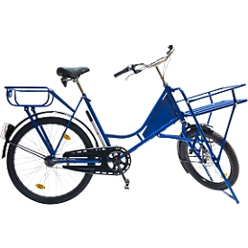 Vélo de transport, dérailleur à 3 vitesses, cadre en acier peint par poudrage, avec éclairage, noir-bleu