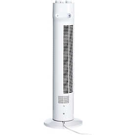 Ventilateur sur pied, 3 vitesses, Ø 193 x H 750 mm, blanc/noir