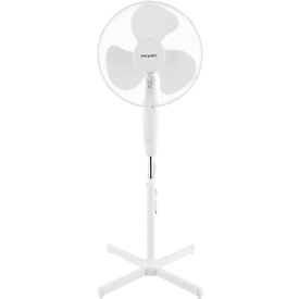 Ventilateur sur pied exquisit VS 35064, rotor Ø 400 mm, 3 niveaux de puissance, 4 vitesses, inclinable, avec poignée, L 600 x P 600 x H 1250 mm, blanc