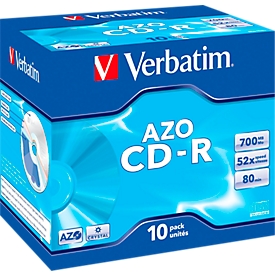 Verbatim CD-R, tot 52x, 700 MB/80 min, 10 JewelCases