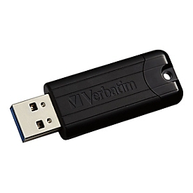 Verbatim Clé USBPinStripe 3.0 de 64 Go - Noire - 64 Go - USB Type-A - 3.2 Gen 1 (3.1 Gen 1) - Slide - 7 g - Noir