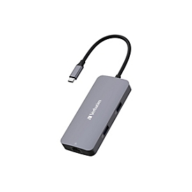 Verbatim CMH 05 - Hub - 1 x HDMI + 1 x USB-C (Spannungsversorgung) + 2 x USB-A 3.2 Gen 1 + 1 x 1 Gigabit Ethernet - Desktop
