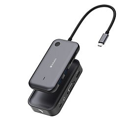 Verbatim Drahtloser Video-Adapter Share My Screen, Auflösung 1080 px, 6 Anschlüsse, USB-C/USB-A/HDMI/VGA/SD/microSD, schwarz