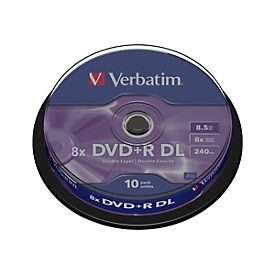 Verbatim - DVD+R DL x 10 - 8.5 GB - Speichermedium