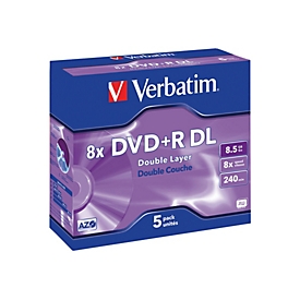 Verbatim - DVD+R DL x 5 - 8.5 GB - Speichermedium