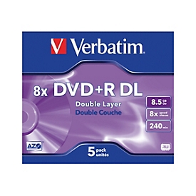 Verbatim - DVD+R DL x 5 - 8.5 GB - Speichermedium