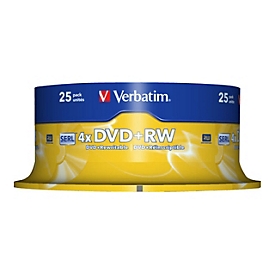 Verbatim - DVD+RW x 25 - 4.7 Go - support de stockage