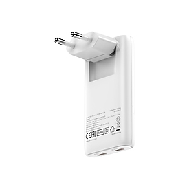 Verbatim Fold 'n' Go - Netzteil - GaN - 65 Watt - 3.25 A - Power Delivery 3.0 + PPS - 2 Ausgabeanschlussstellen (USB-C)
