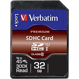 Verbatim geheugenkaart SDHC/SDXC Premium, opslagopslagcapaciteit 32 GB