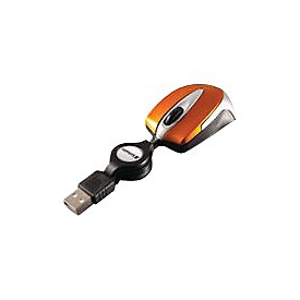 Verbatim Go Mini Optical Travel Mouse - Maus - USB - Volcanic Orange