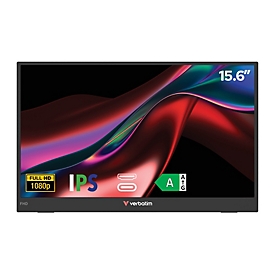 Verbatim IPS Monitor LIGHT, tragbar, 15,6", 1920 x 1080 px Full HD, Mini HDMI/USB-C, schwarz
