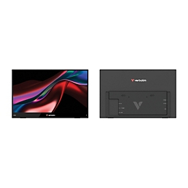 Verbatim IPS Touchscreen-Monitor LIGHT, tragbar, 14", 1920 x 1080 px Full HD, 10-Punkt-Multitouch-Funktionalität, Mini HDMI/USB-C, schwarz