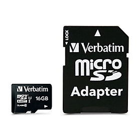 Verbatim memory card MicroSDHC / SDXC Premium, storage capacity 16 GB,