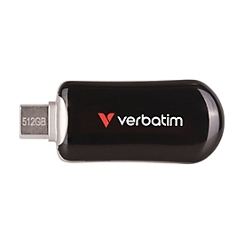 Verbatim Plectra - USB-Flash-Laufwerk - 512 GB - USB 3.2 Gen 1 / USB-C - Schwarz